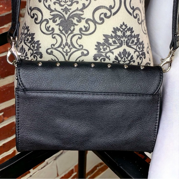 GRACE ADELE Black Studded & Rhinestone Convertible Purse - Picture 3 of 5